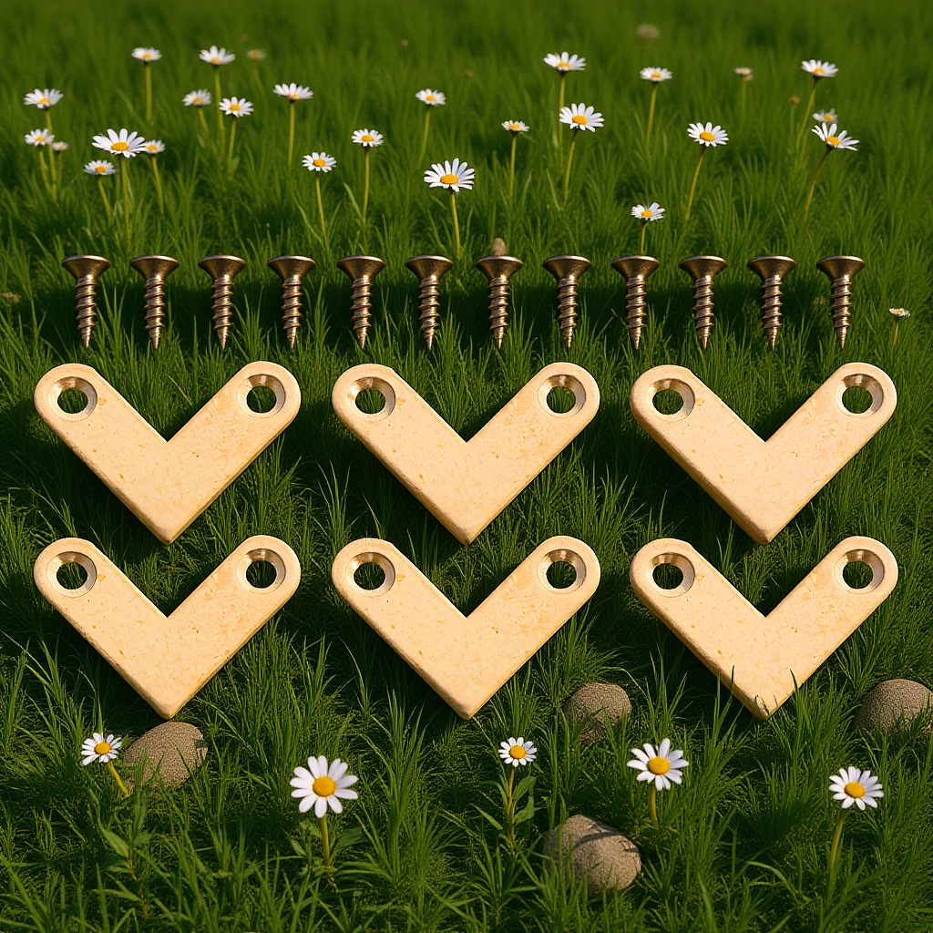 Furniture Hardware Brass - 6Pcs Heavy Duty Solid Brass L
