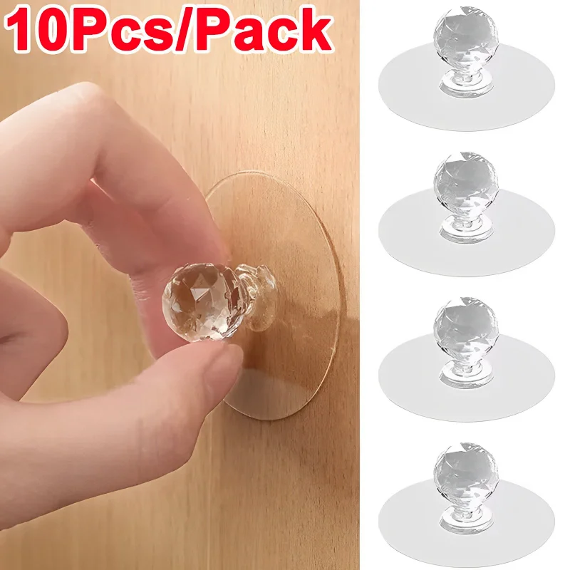 Furniture Hardware Drawer Pulls - 2/10Pcs Punch-free Drawer Knobs Self-Adhesive Kitchen