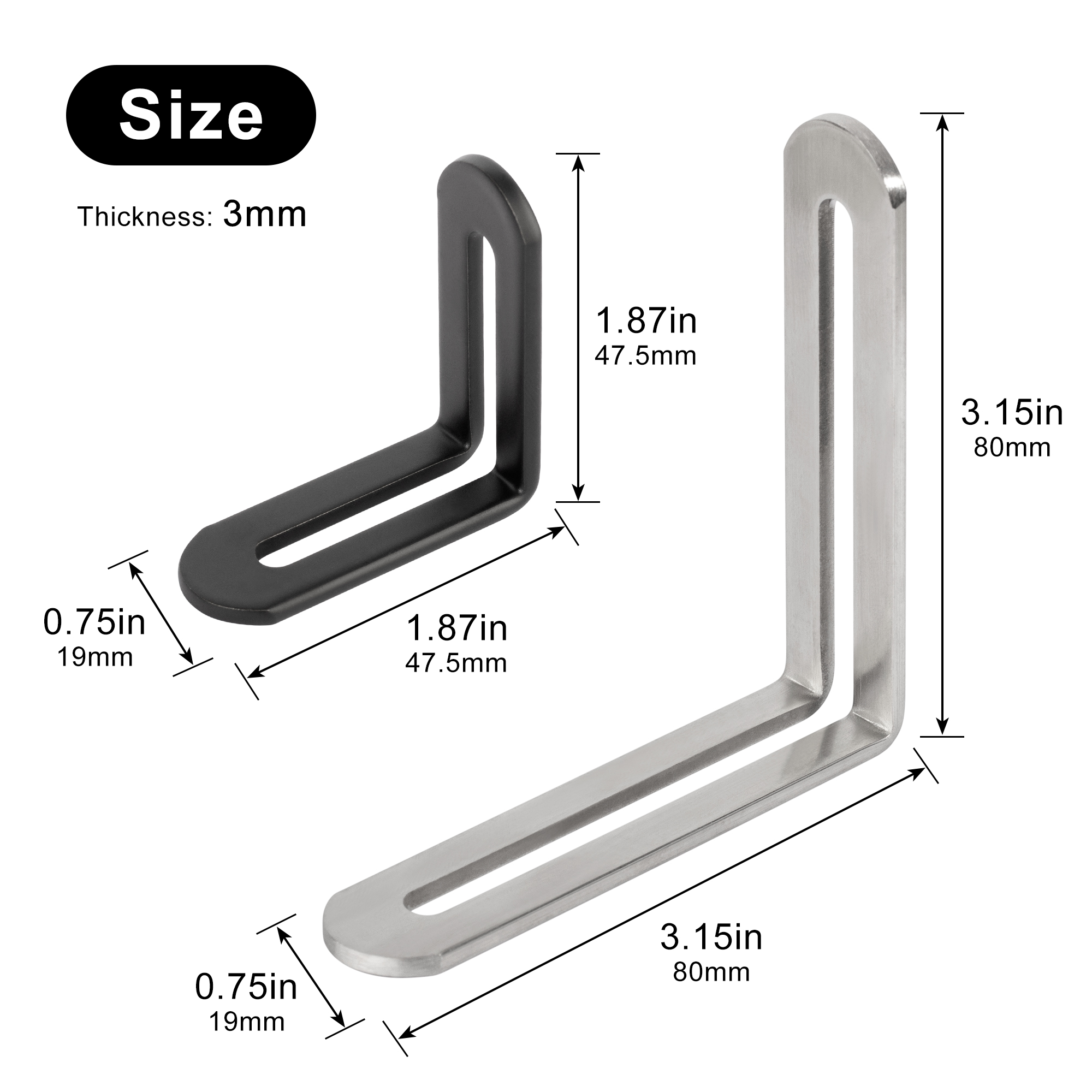 2pcs Corner Brackets Stainless – Furniture Hardware Connectors recenzja i cena
