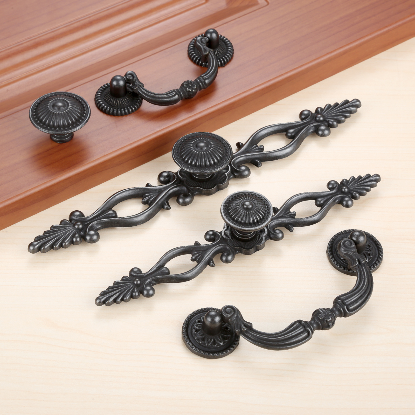 1pc Black Vintage Door Handles – Restoration Hardware Furniture Used recenzja i cena