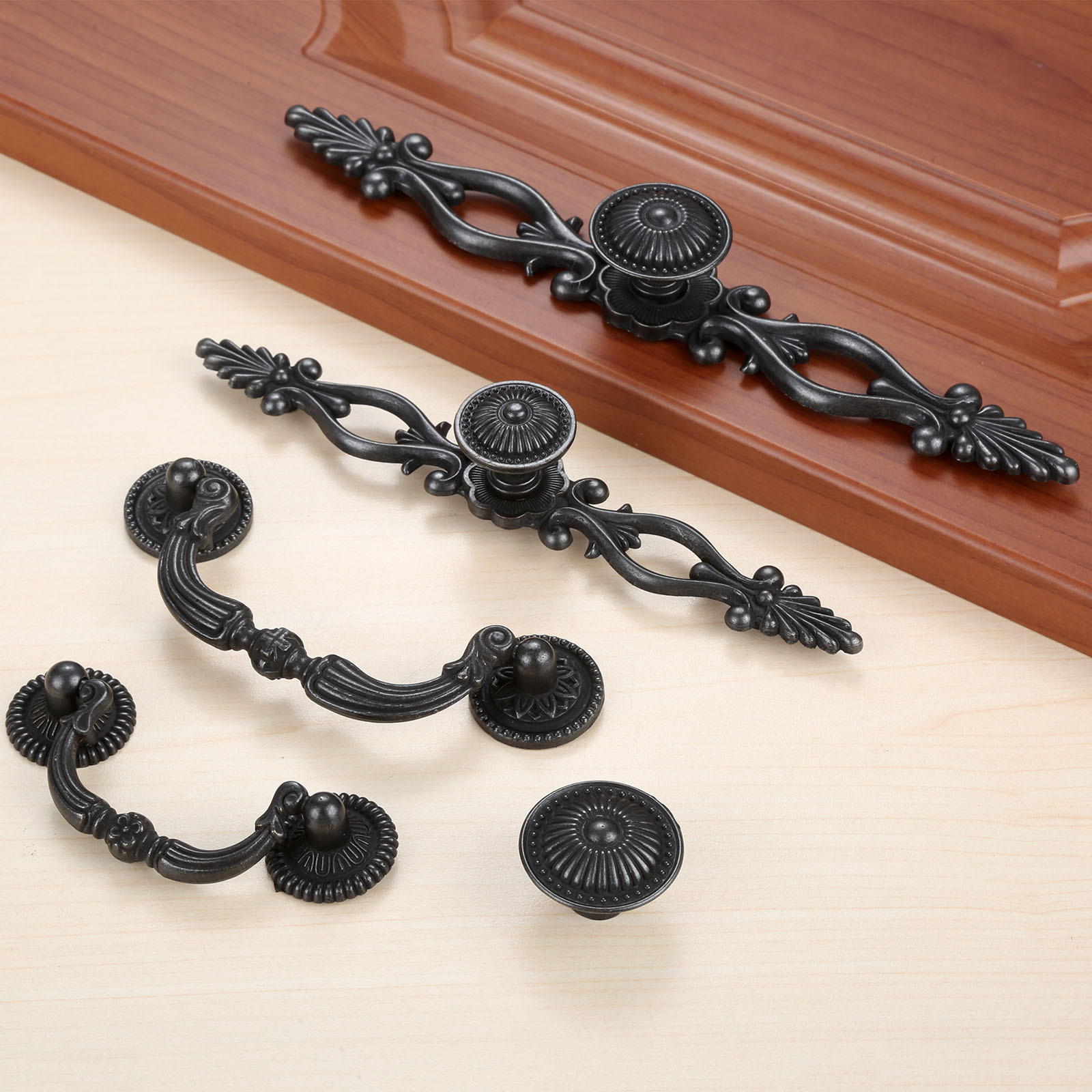 1pc Black Vintage Door Handles – Restoration Hardware Furniture Used recenzja i cena