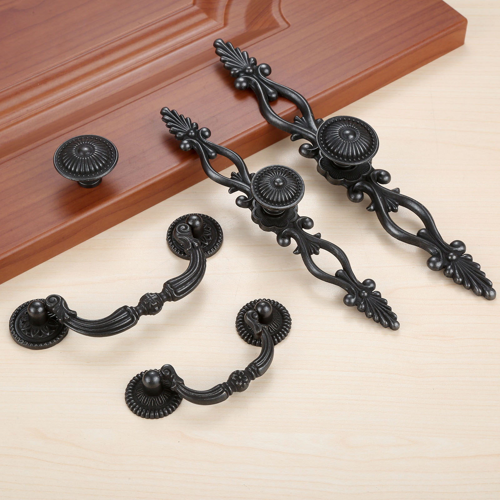 1pc Black Vintage Door Handles – Restoration Hardware Furniture Used recenzja i cena