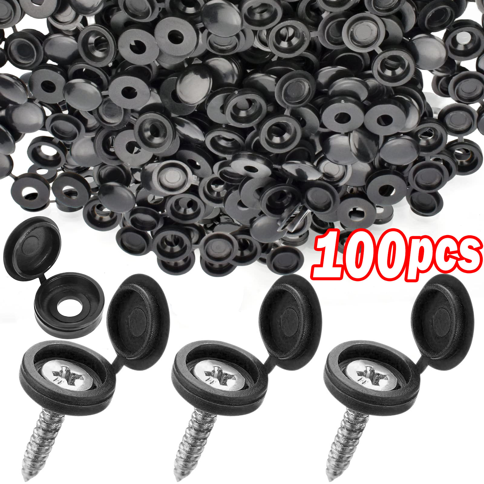 5/100PCS Hinged Plastic Screw  – Furniture Hardware Covers recenzja i cena