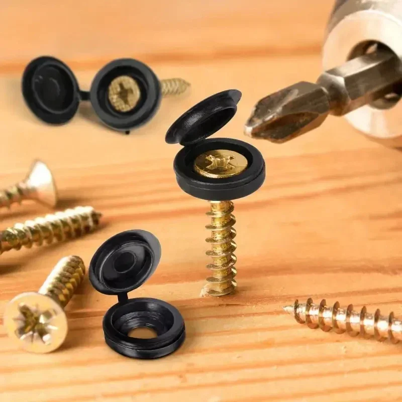 5/100PCS Hinged Plastic Screw  – Furniture Hardware Covers recenzja i cena
