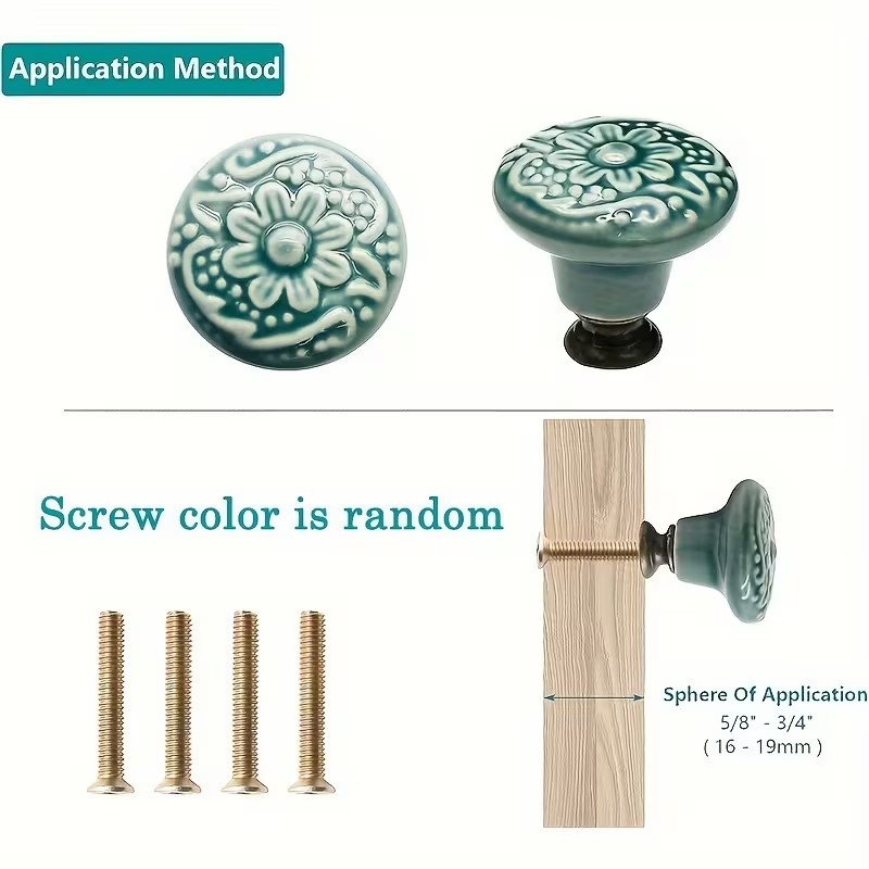 12pcs Ceramic Cabinet Knobs, F – Furniture Hardware China recenzja i cena
