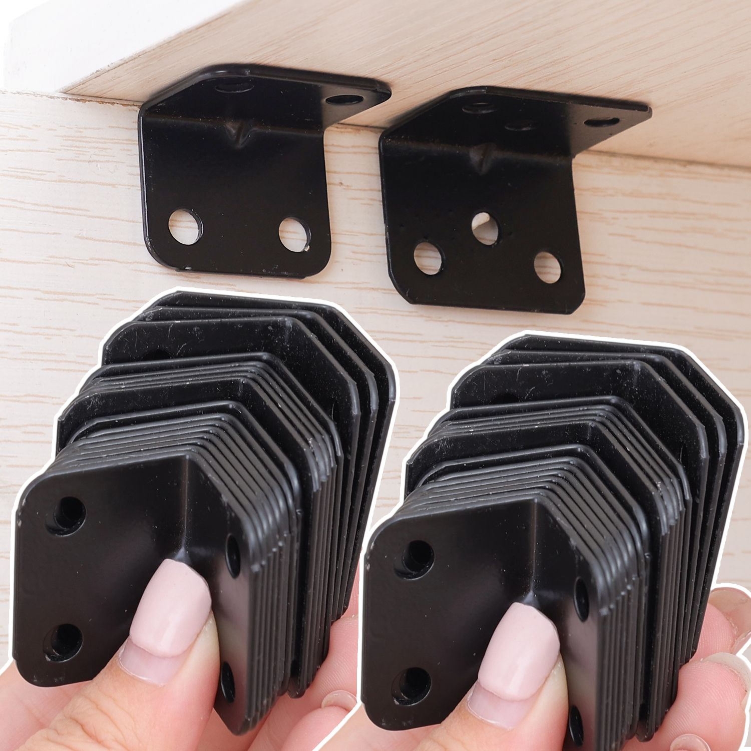 10/30pcs Black L-shaped Right  – Furniture Hardware Connectors recenzja i cena