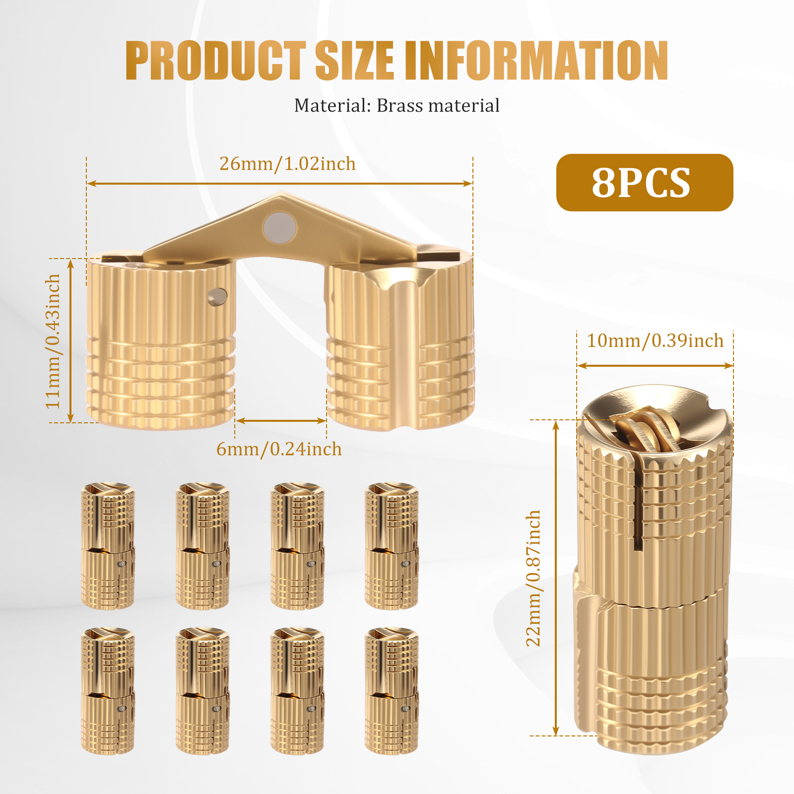8pcs 10mm Copper Brass Door Hi – Furniture Hardware Brass recenzja i cena