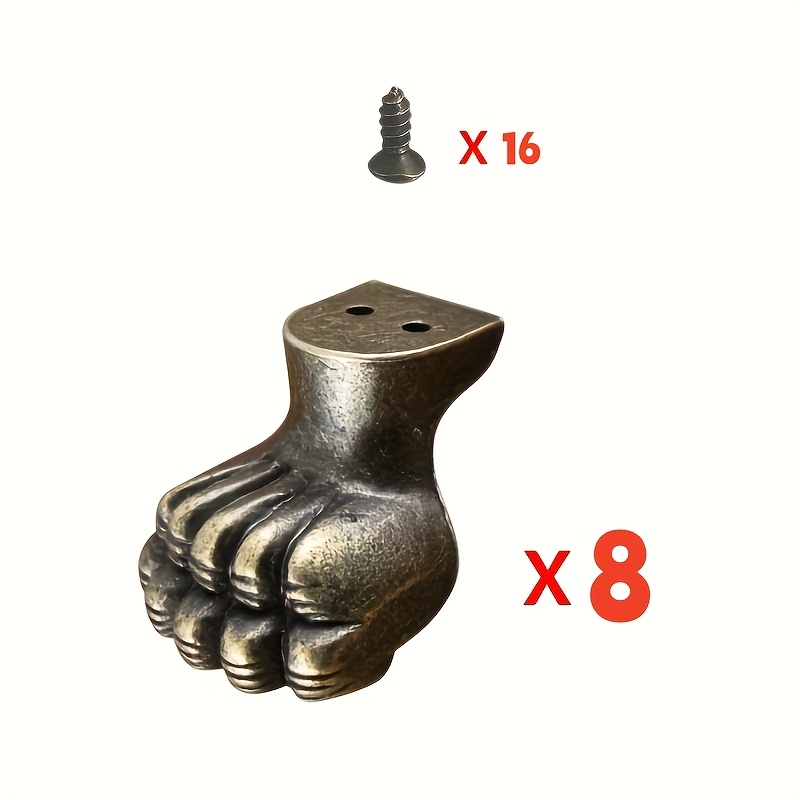 8pcs Antique Foot Brass Jewelr – Furniture Hardware Brass recenzja i cena