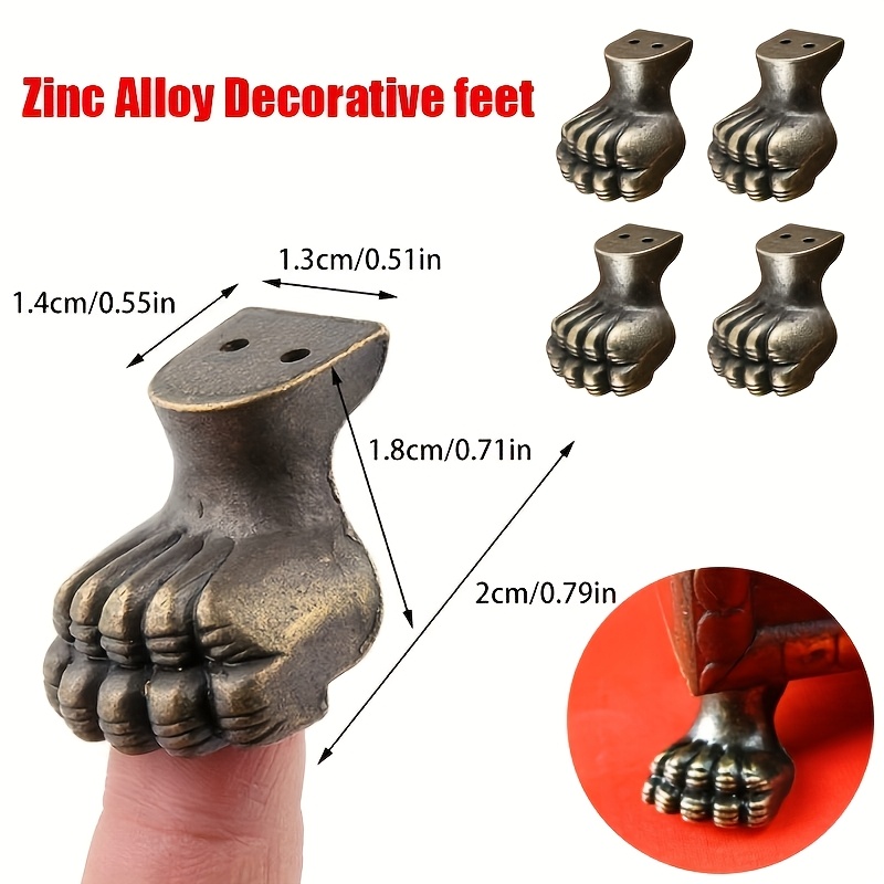 8pcs Antique Foot Brass Jewelr – Furniture Hardware Brass recenzja i cena