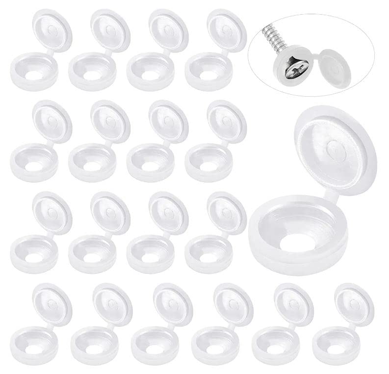 White Hinged Plastic Screw Cap – Furniture Hardware Covers recenzja i cena
