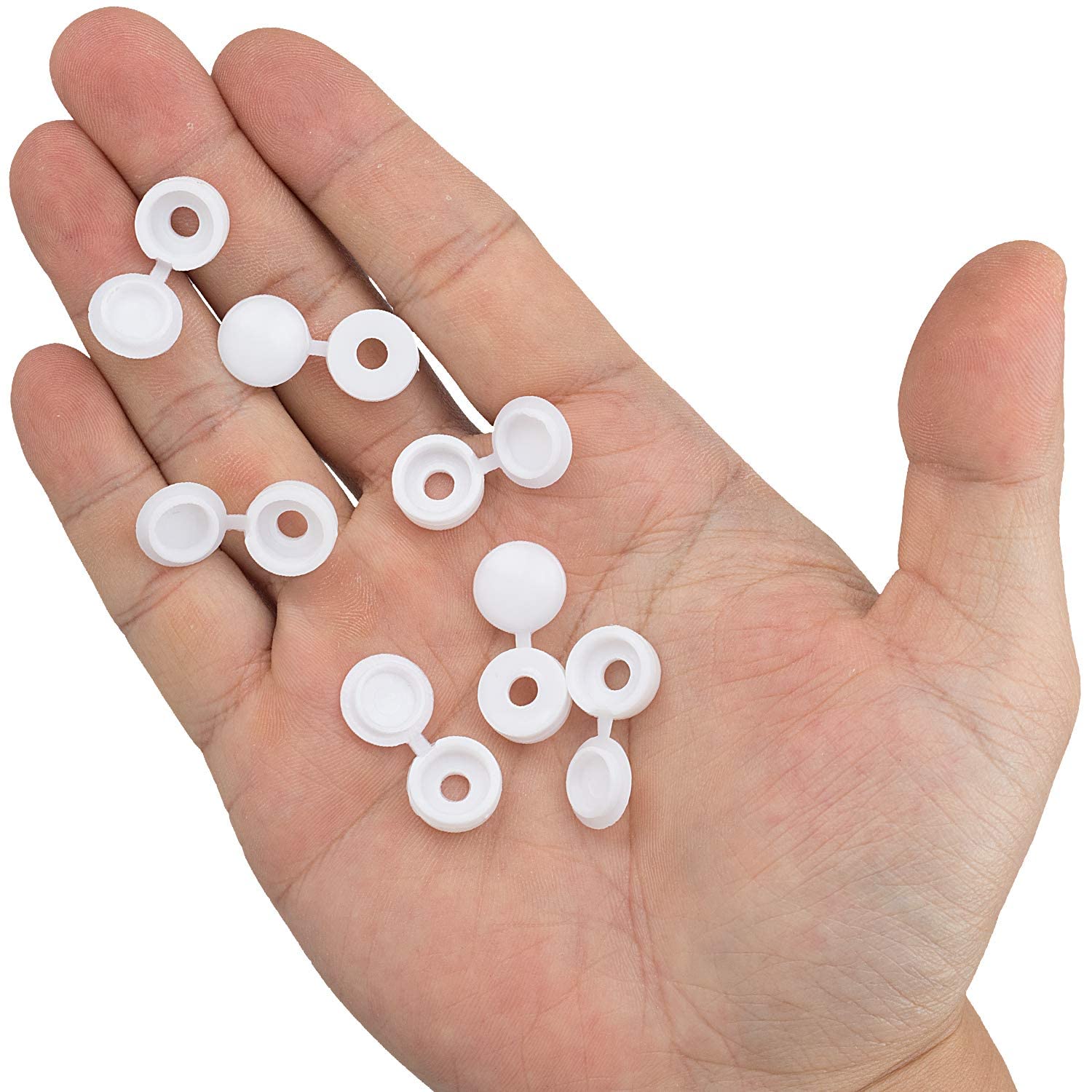 White Hinged Plastic Screw Cap – Furniture Hardware Covers recenzja i cena
