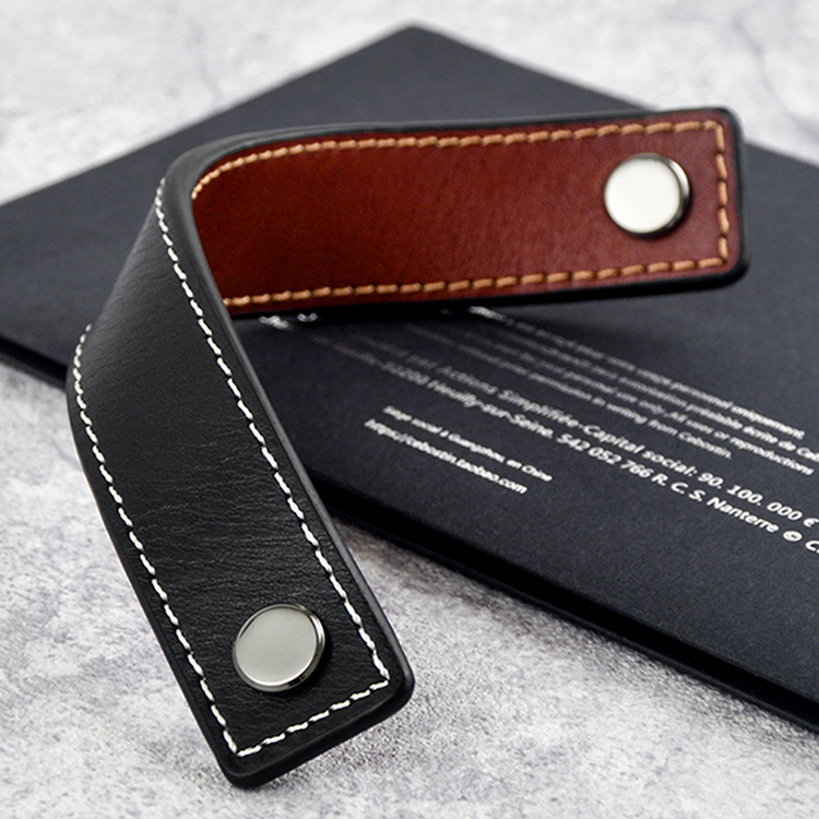 Both sides/Genuine Leather Han – Furniture Hardware Drawer Pulls recenzja i cena