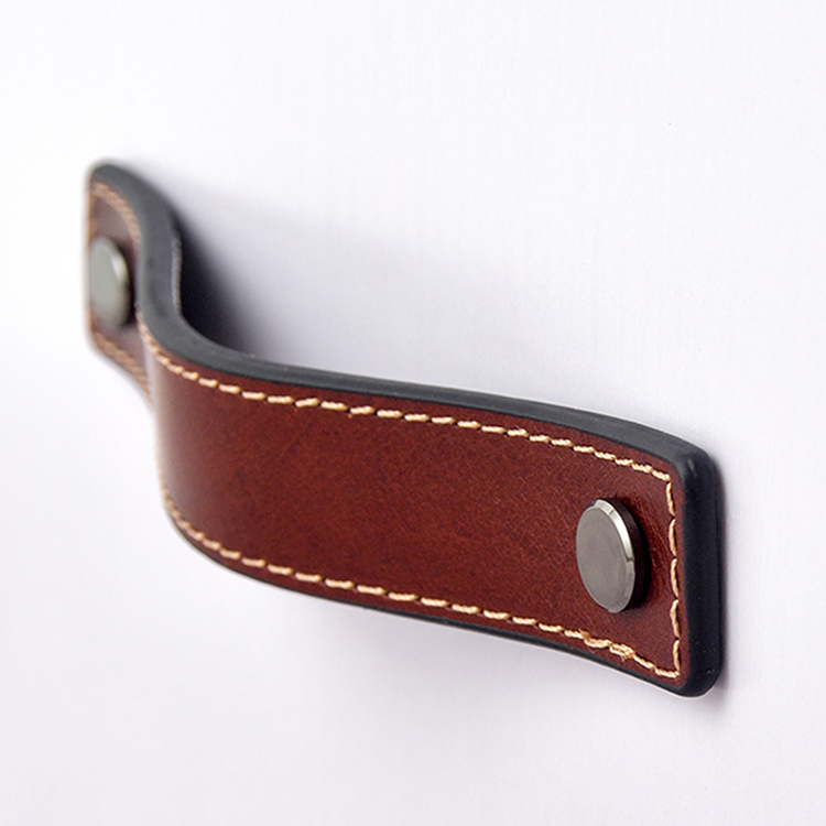 Both sides/Genuine Leather Han – Furniture Hardware Drawer Pulls recenzja i cena