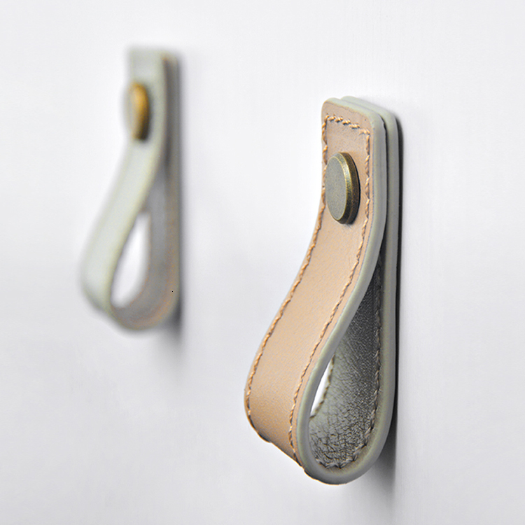 Both sides/Genuine Leather Han – Furniture Hardware Drawer Pulls recenzja i cena