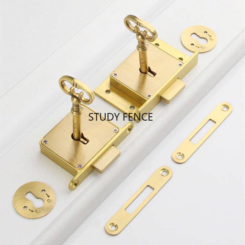 1PC Antique Metal Drawer Lock  – Furniture Hardware Brass recenzja i cena