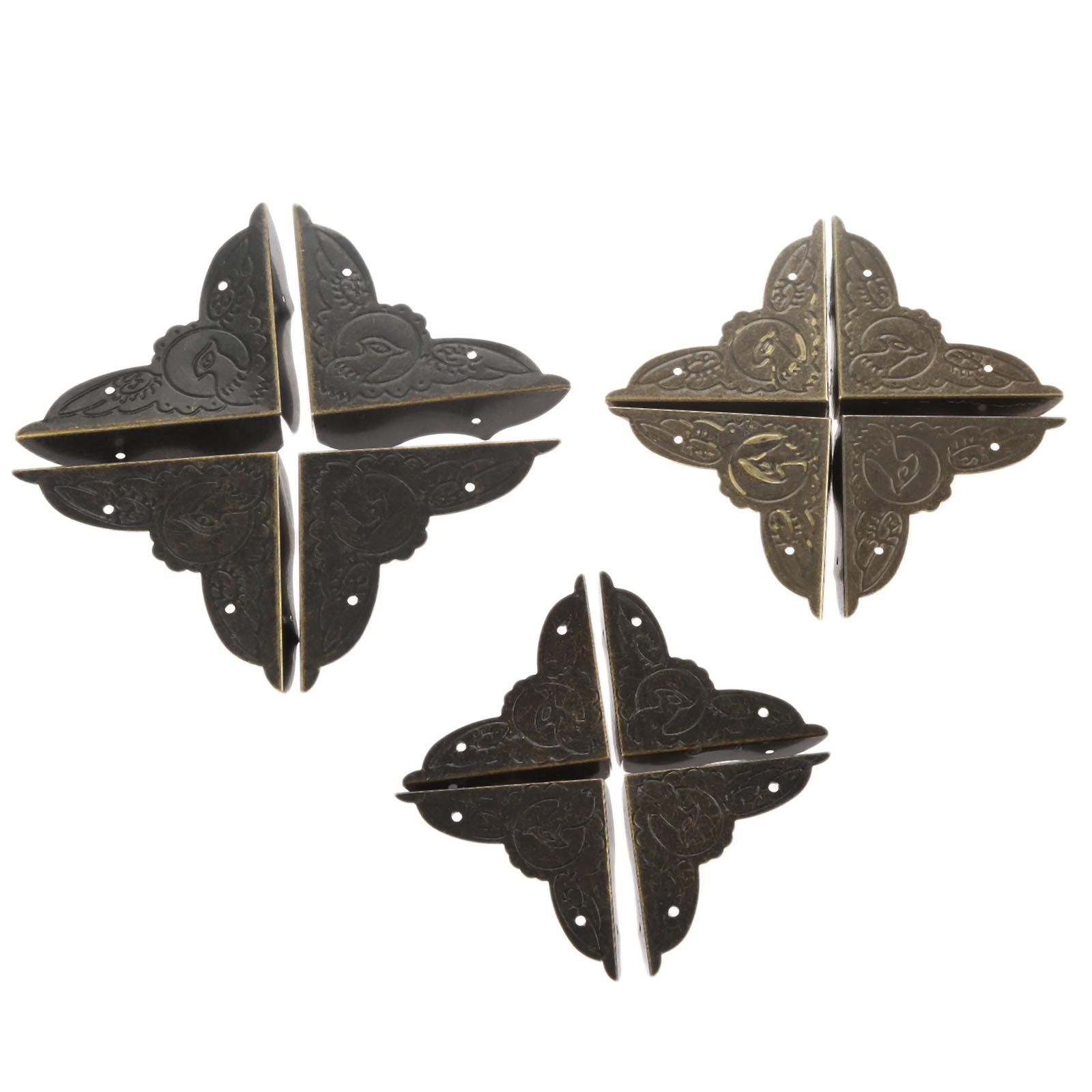 4Pcs Antique Brass Corner Brac – Furniture Hardware Brass recenzja i cena