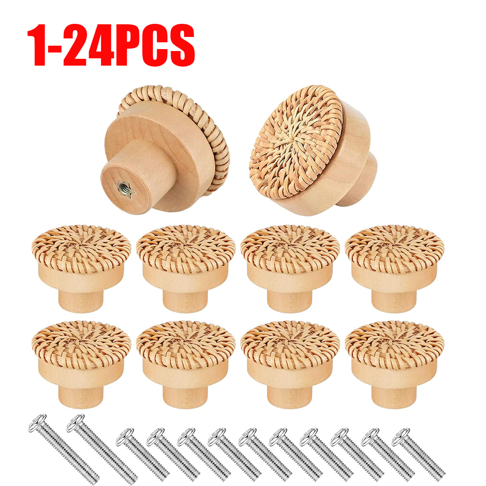 1-24pcs Rattan Wooden Handles  – Furniture Hardware China recenzja i cena