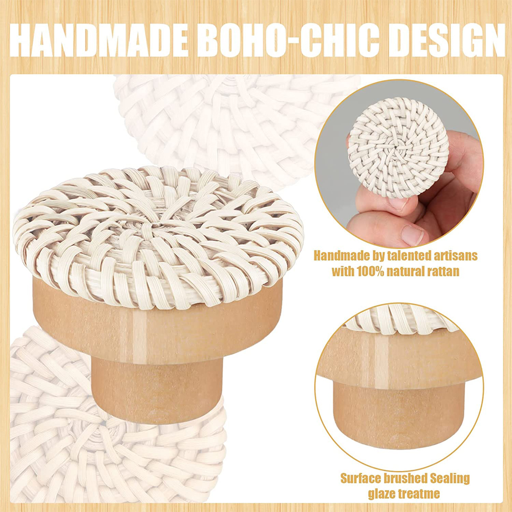 1-24pcs Rattan Wooden Handles  – Furniture Hardware China recenzja i cena